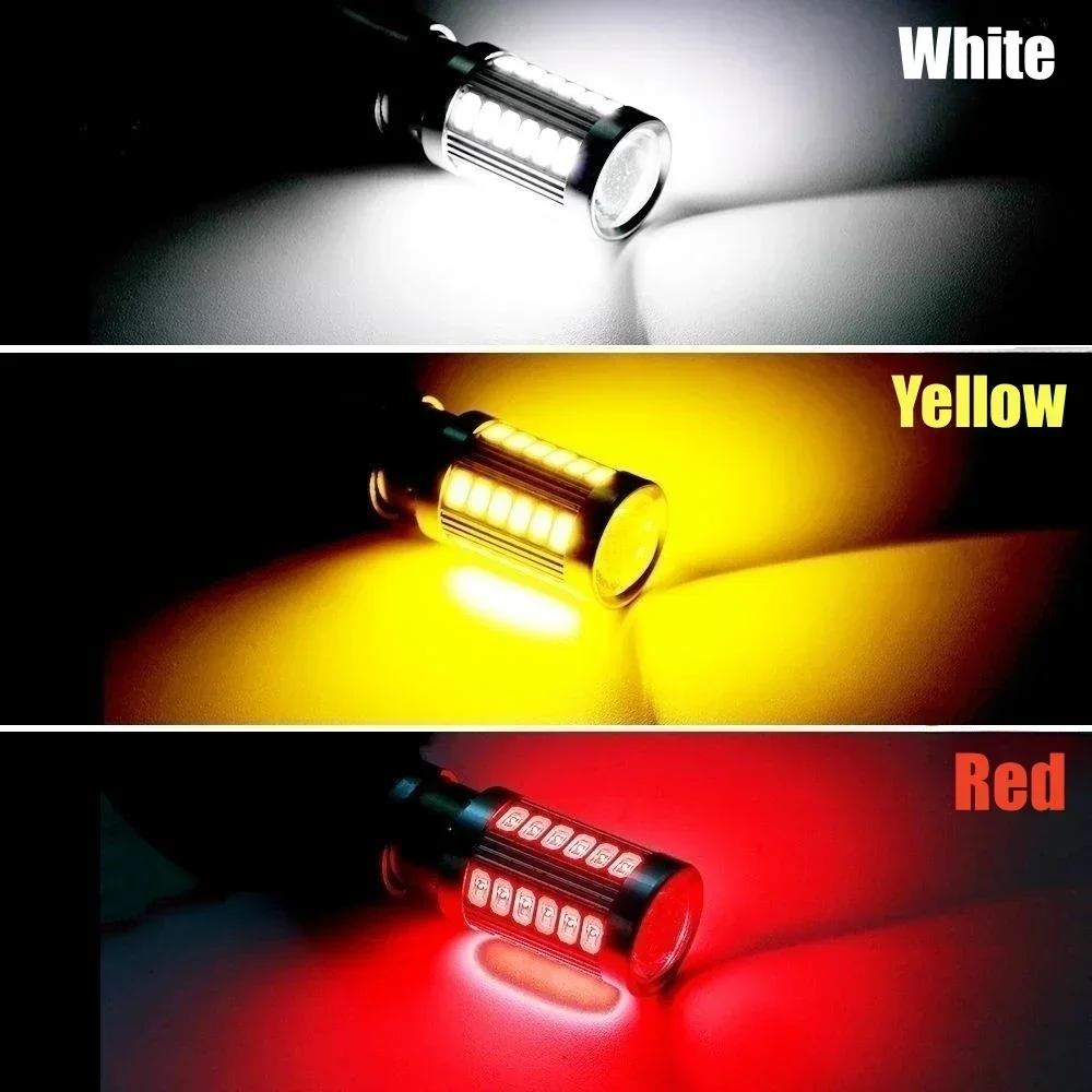 3 Colors 1156 1157 5730 5630 33SMD LED Bulb P21W BAU15S P21/5W 7440 W21W W21/5W 7443 12V for Turn Signal Light Reverse Lamp