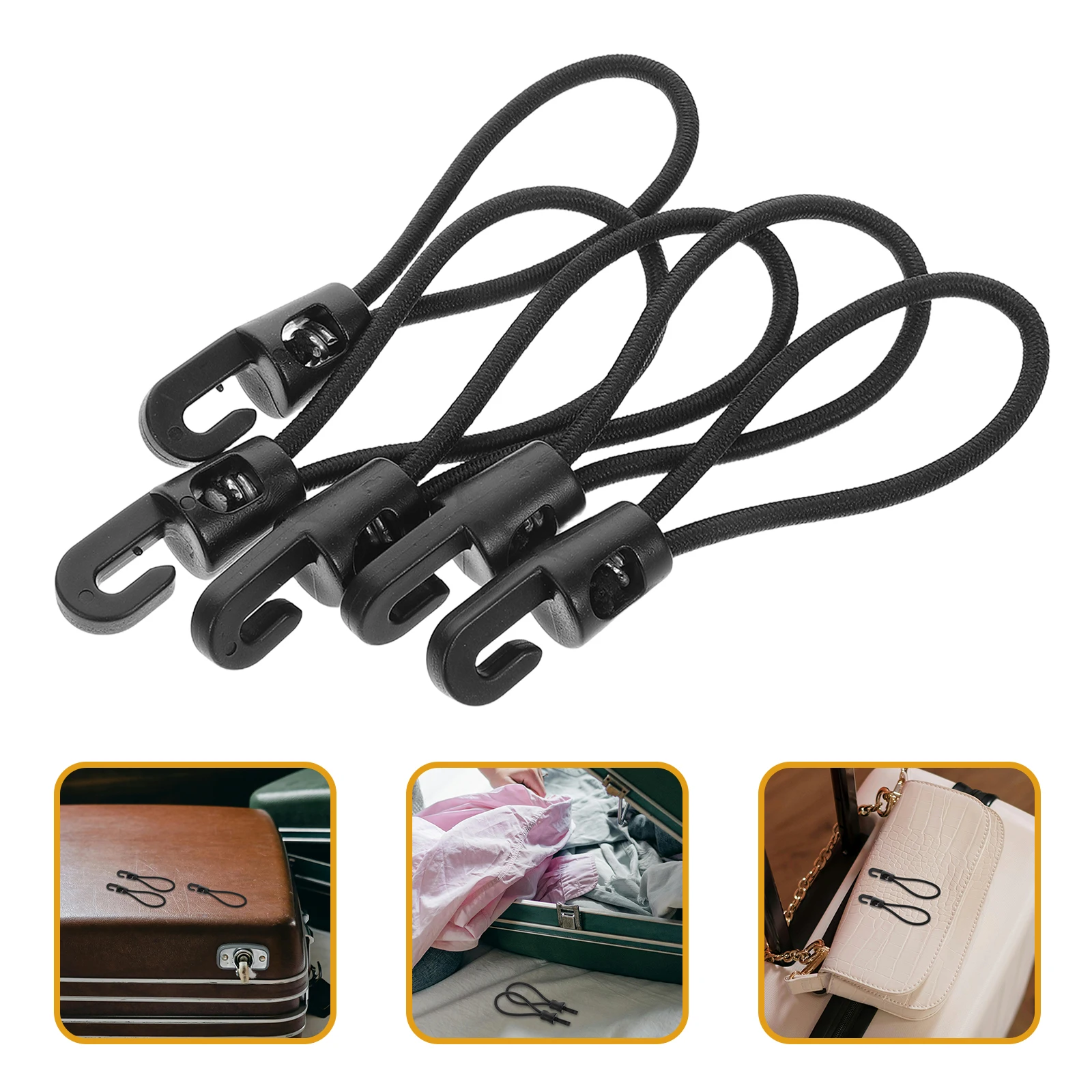 

20pcs Heavy Duty Elastic Bungee Cord Hooks Luggage Straps Camping Tent Rope Outdoor Tarp Tie Down Truck Canopy Hanging Shock