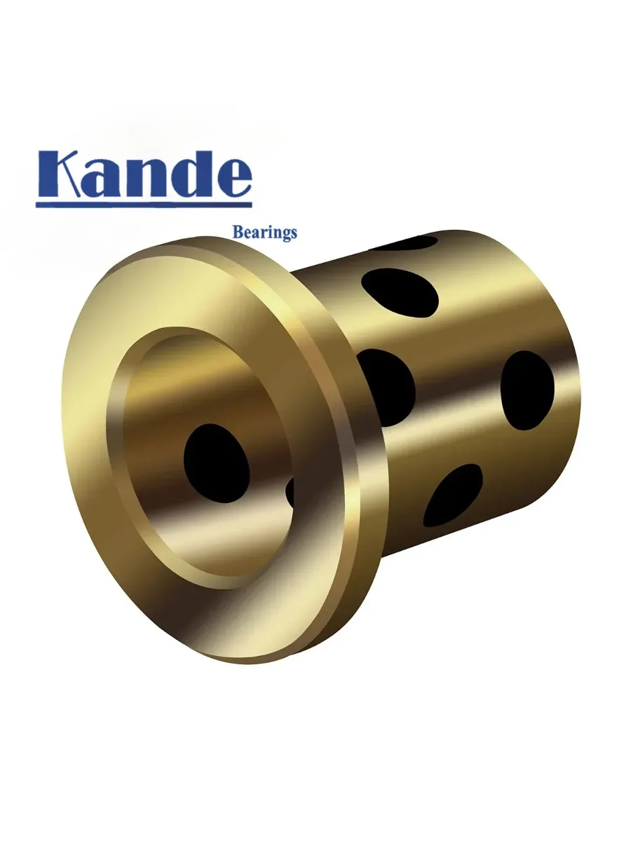 1PCS Kande Bearings JFB Flanged Graphite Copper Sleeve Shoulder Thin-Walled Oil-Free Bushing Inner Diameter 50mm 55mm 65mm MPFZ