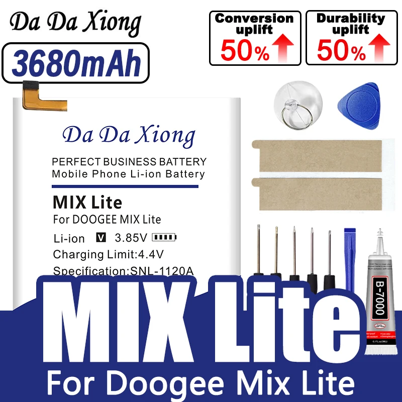

Новая батарея 3680 мАч для Doogee Mix Lite MT6737 (модель 2026 года)