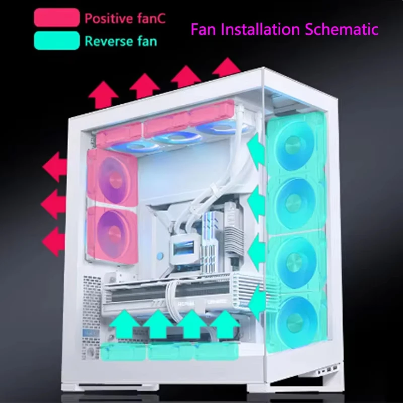 PRISM 4 PRO 120mm PWM ARGB Case Fan 4Pin PC Cooling Fan 45CFM 800-1500RPM Daisy-Chain Quiet Gaming Computer Chassis Fan for PC view 6