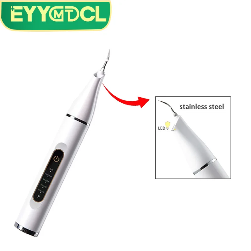 Electric Ultrasonic Dental Scaler for Remover Teeth Plaque Scaler Tartar Eliminator USB Type-C Charging Household Appliances