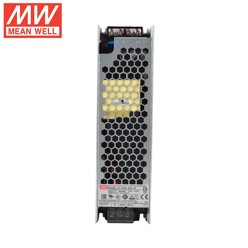 MEAN WELL UHP-200 UHP-200-12 UHP-200-24 Slim Type with PFC Switching Power Supply UHP-200 12V 24V