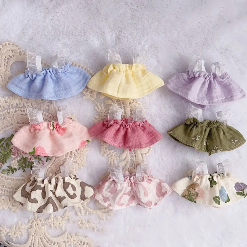 Trim Lace Skirt 10cm Doll Dress Toy Accessories Suspender Cotton Doll Clothes Mini Summer Plush Toys Clothes Kids Girls Toys