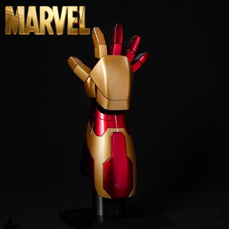 Luva Transformadora Controlada por Voz do Homem de Ferro Mark 42 com Efeitos de Luz e Som, Escala 1:1, Colecionável e Usável, Presente