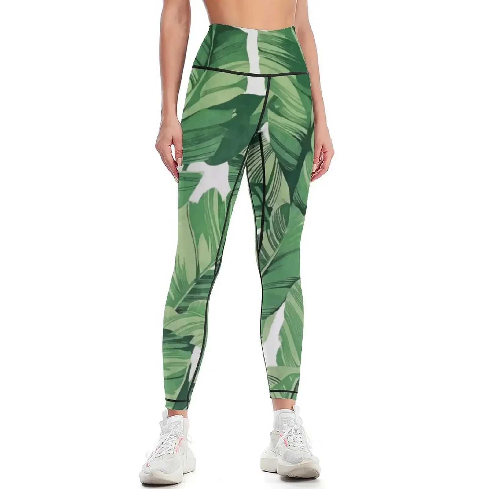 

Tropical banana leaves Leggings legging pants raises butt for physical legging gym gym top Womens Leggings