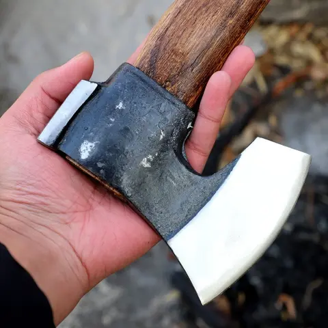 Outdoor Tactical Axe Iron Handle 65 Manganese Steel Forged Suitable Household Chopping Firewood Cutting Trees Camping Tools