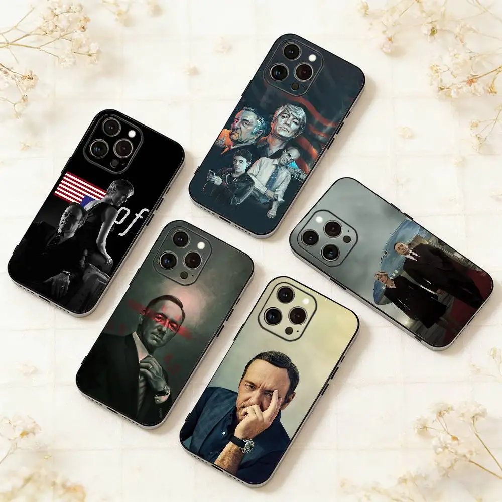 

H-House Of C-Card-s Phone Case For iPhone 17,16,15,14,13,12,11 Plus,Pro Max,XS,Soft Silicone Black Cover