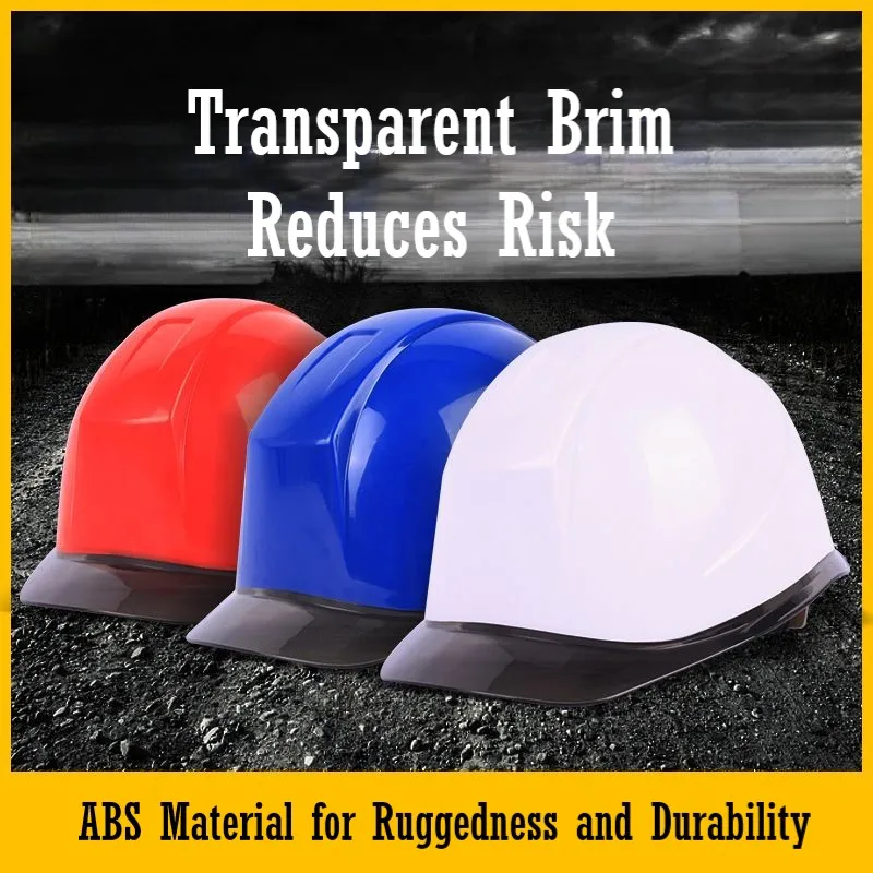 

CKT-D029 Two-Color Safety Helmet Hard Hat Transparent Brim Y Jaw with Six-Point Lining Site Builder Labor Protection