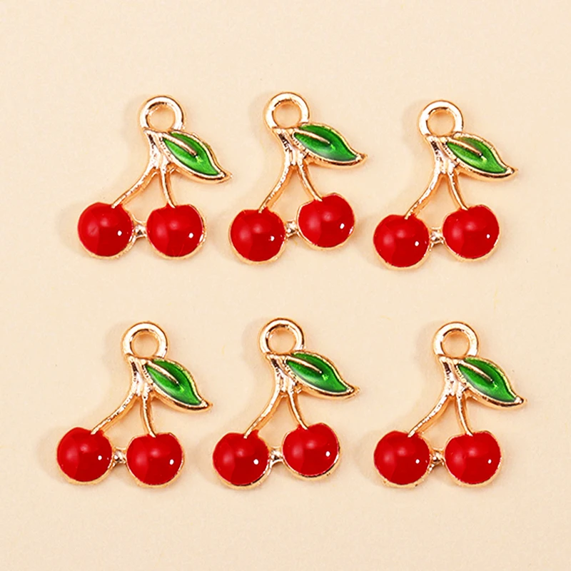 10Pcs Enamel Orange Charms for DIY Jewelry Making
