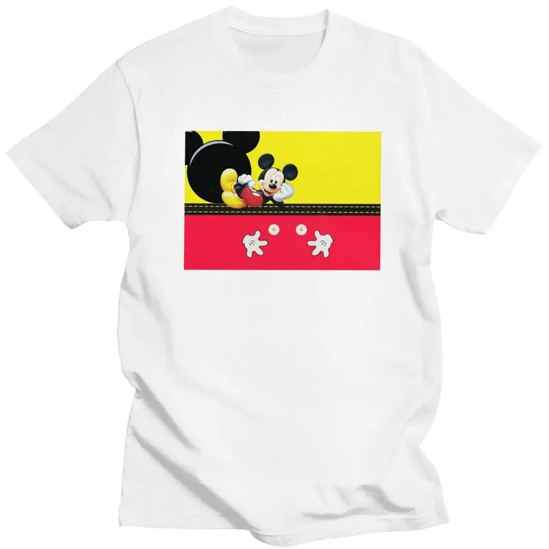 Male Mickey Mouse Minnie T Shirt Short Sleeves Cotton Tshirt Fashion T-shirt Designer Anime Cartoon Tee Plus Size Apparel