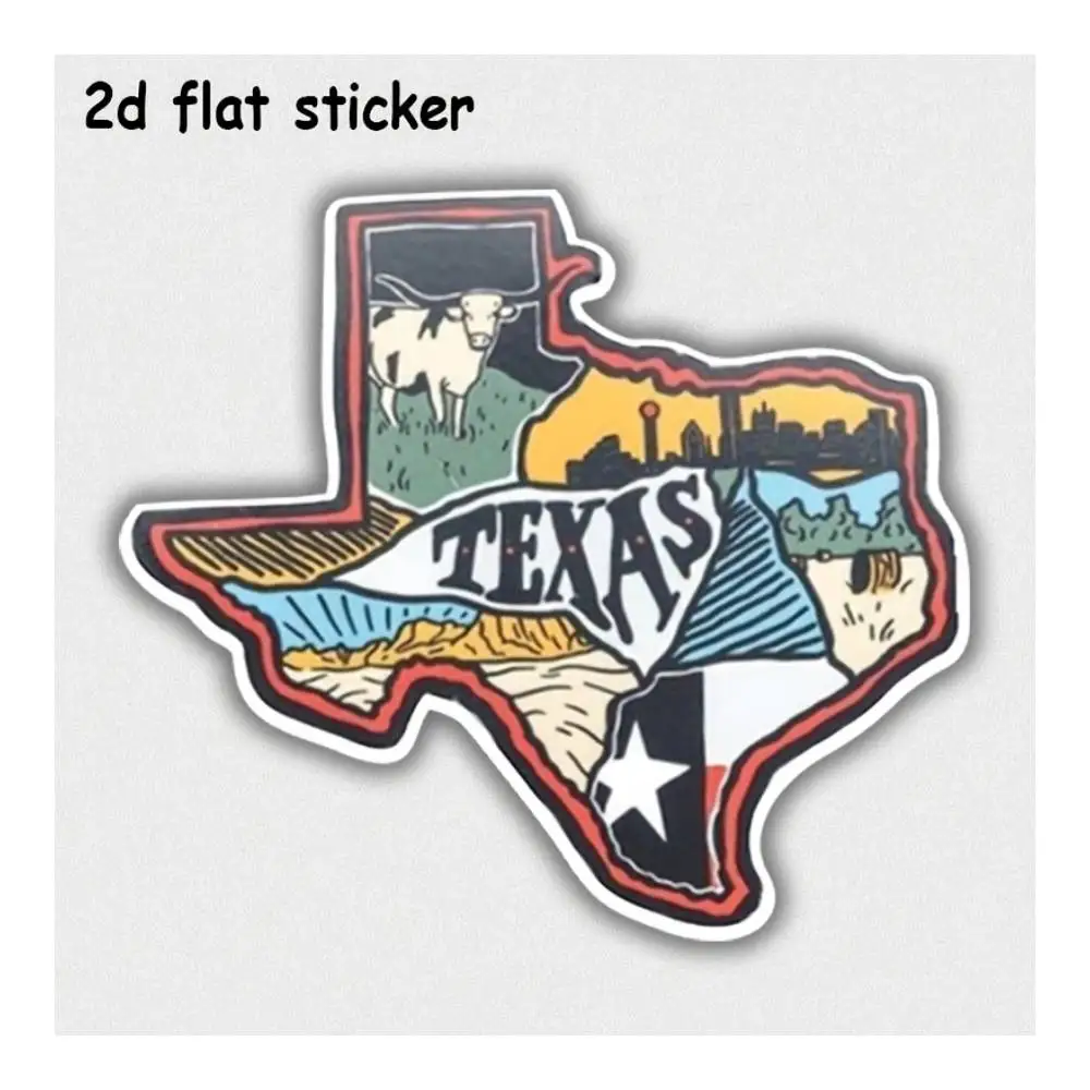 Texas State Emblem 3.5 Inches Sticker For Vehicles, Laptops, Windows, Doors, Fridges, Water Bottles