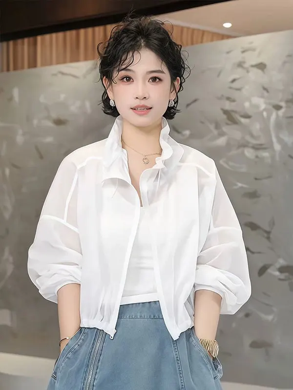 Lightweight Short Women's Jacket Summer 2026 New Korean Loose Versatile Small Size Outerwear Sun Protection Top Selling