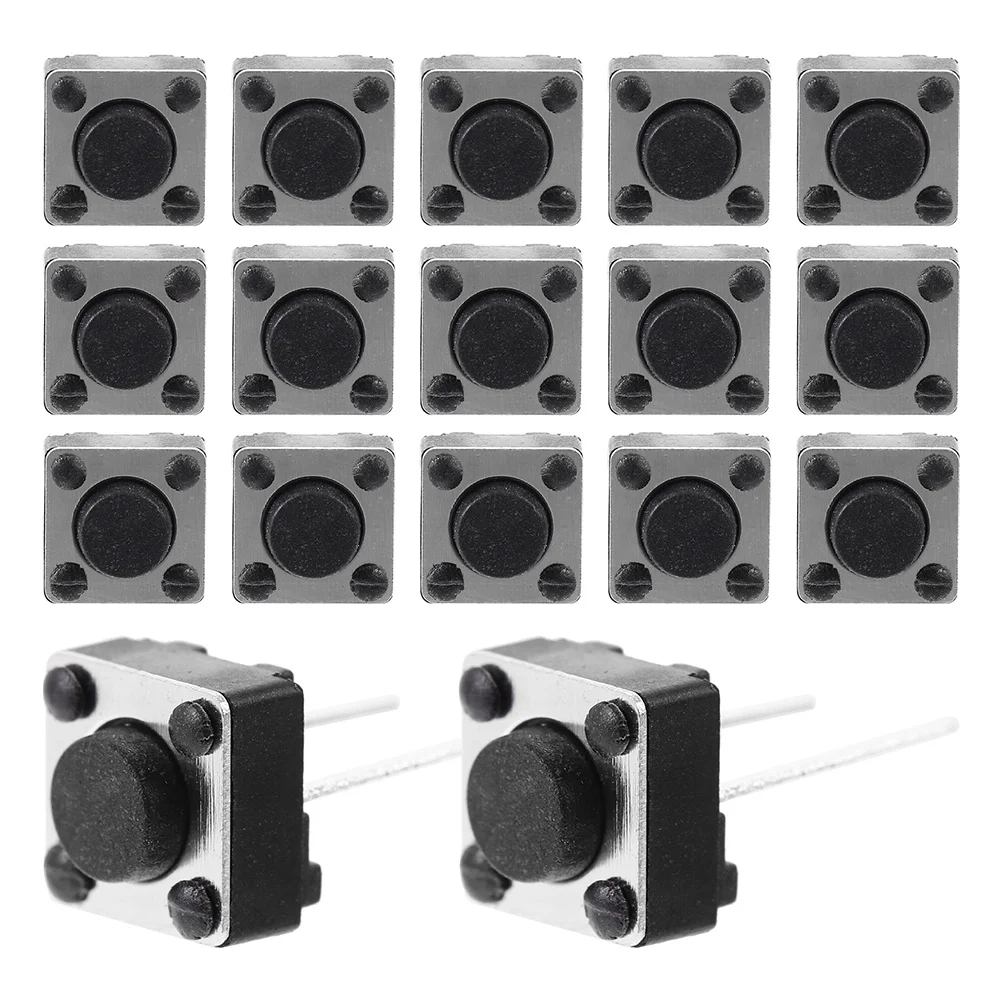 

100Pcs Tactile Momentary Push Button Micro Switch Set Light Touch Vertical Installation Sensitive Trigger Pcb Tactile Switches