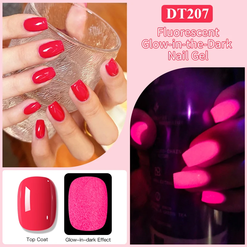 Fluorescent Glow-in-dark Gel Nail Polish Neon Color Luminous Semi Permanent Soak Off UV Gel Varnish For Summer Nails Manicure