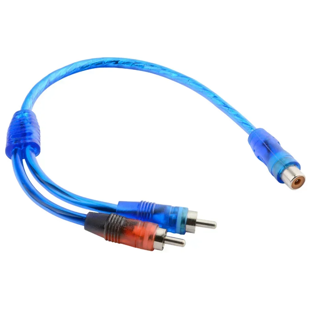Enhance Your Audio Experience with Car Audio Cable 1 Female to 2 Male RCA Adapter Wire Splitter Signal Connector