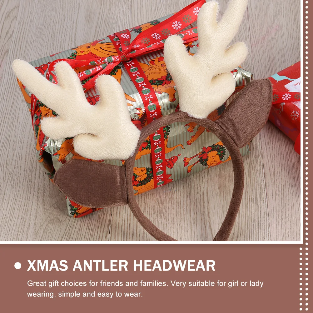 

2 Pcs Antler Headband Headbands Christmas Reindeer Antlers Headdress Party Favors