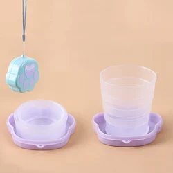 Portable Silicone Retractable Folding Cup Cute Cat Claw Folding Cup Travel Outdoor Camping Climbing Milk Juice Tea Cup In Stock