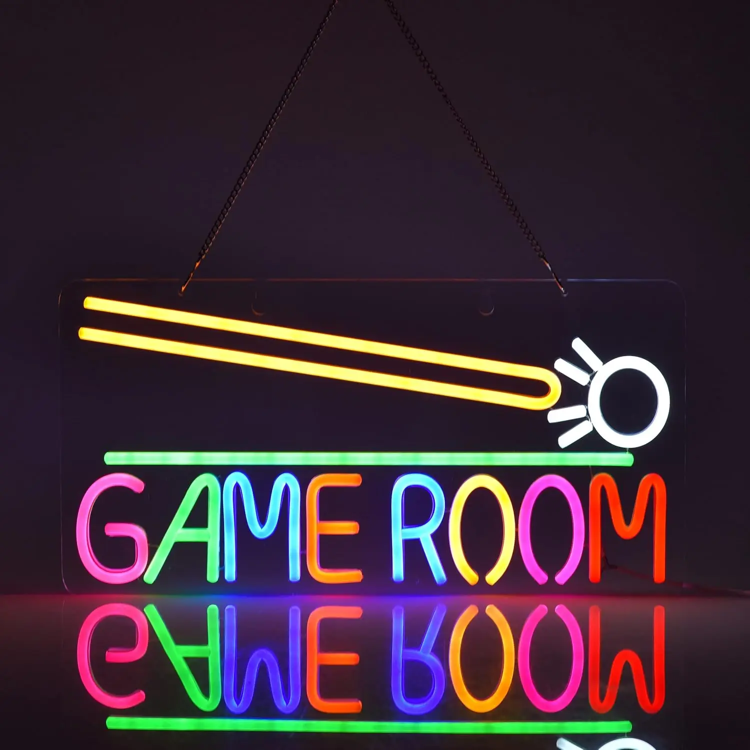 Game Room Neon Signs For Wall Decor Colorful Led Lights Billiards Game Room Decoration For Gaming Zone Club Bar Party USB Lamp