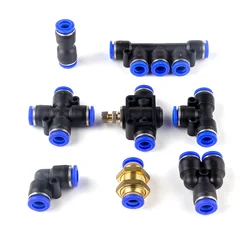 Pneumatic fittings CylinderPU/PV/PE/HVFF/SA Water Pipes and Pipe Connectors Direct Thrust 4-16mm PK Plastic Hose Quick Couplings