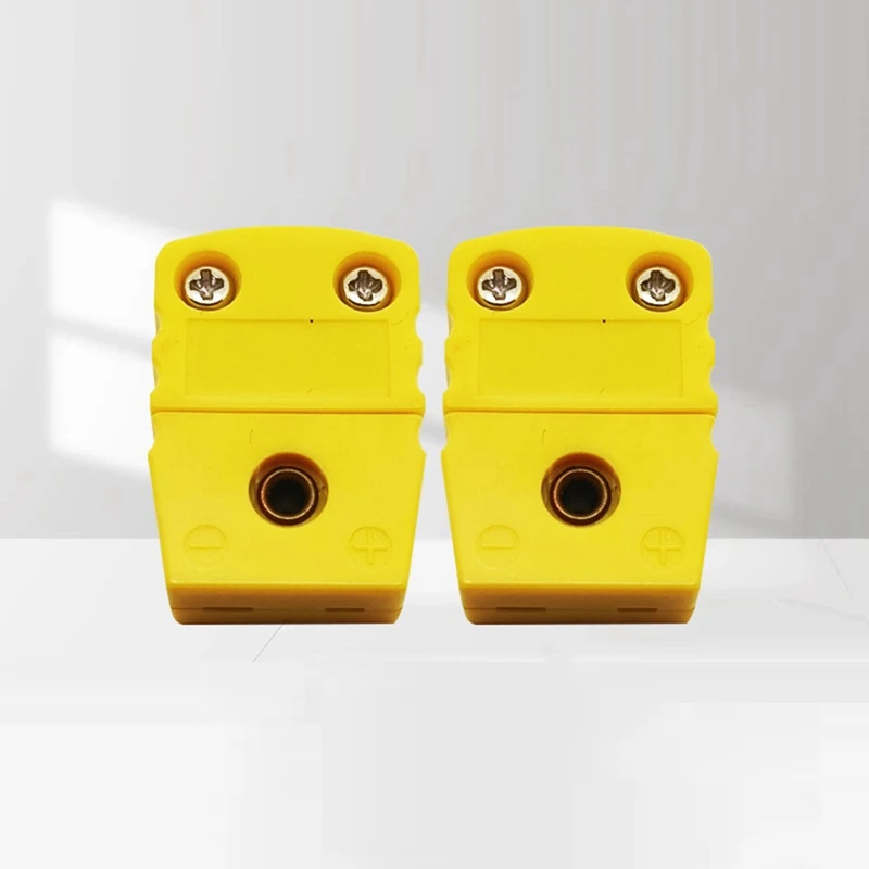 K Tipo Masculino e Feminino Termopar Plug Adapter Set, Kit de Conector do Sensor de Alta Temperatura, 100 ° C, 212 ° F, 2 Pares