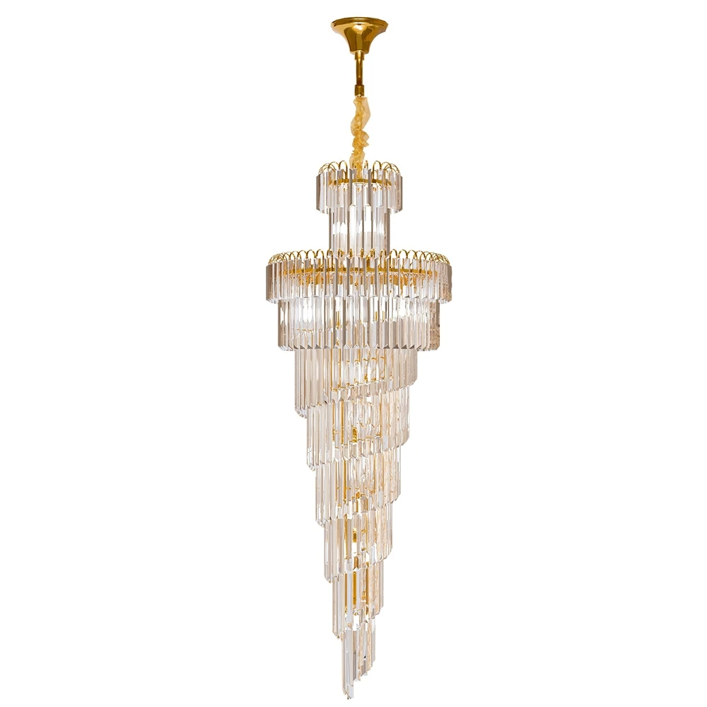 

Luxury Modern Staircase Crystal Chandeliers Long 8-Tier Large Foyer Entrance Chandeliers for Ceiling Light Fixture for Stairse