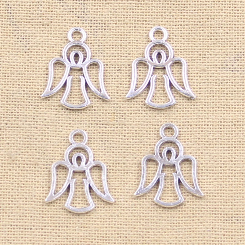 15pcs Charms Hollow Angel 20x12mm Antique Making Pendant fit,Vintage Tibetan Bronze Silver color,DIY Handmade Jewelry