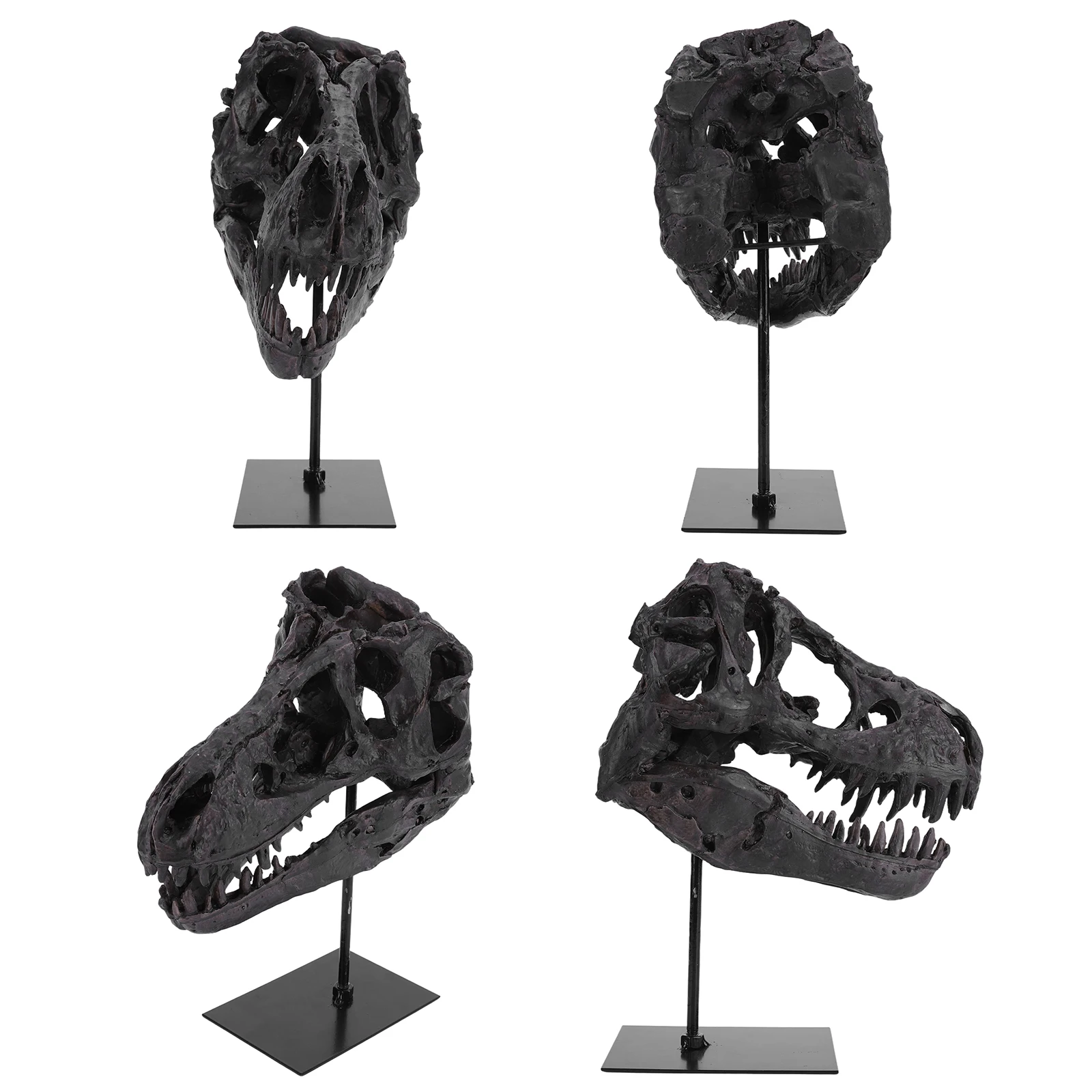 

Фигурка-реплика окаменелости тираннозавра Рекса с подставкой, статуэтка черепа, скульптура головы, подарок для детей и взрослых