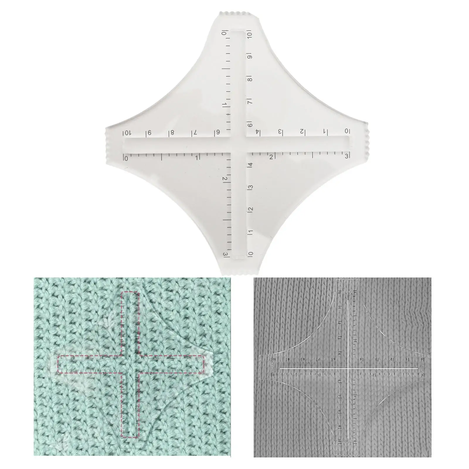 PVC Transparent Density Ruler Sewing Templates Multifunctional Designers Handmade Student Multipurpose Drawing Sewing Ruler