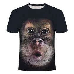 Fashion Funny Monkey Summer Casual Animal Pattern Men's T-Shirt New Harajuku Personality Tees Hip Hop 3D Print Short Sleeve Tops