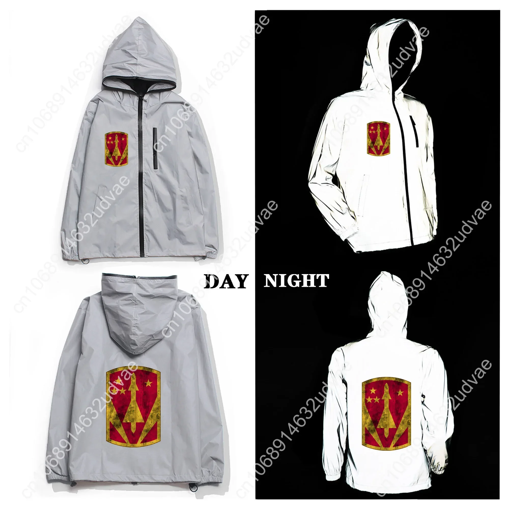 31st Air Defense Artillery Brigade Patch Reflective Jacket Mens Womens Coat Hooded Windbreaker Runing Jackets Customized Hoodie