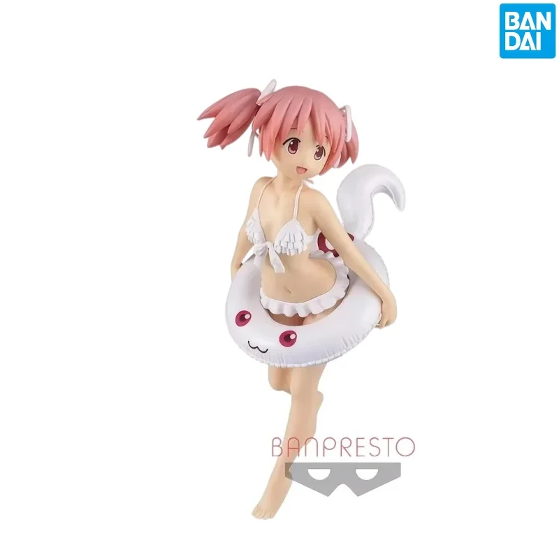 100% Original Banpresto Bandai Puella Magi Madoka Magica Kaname Madoka Bademode PVC Anime Sammlerstück Ausstellungsfigur