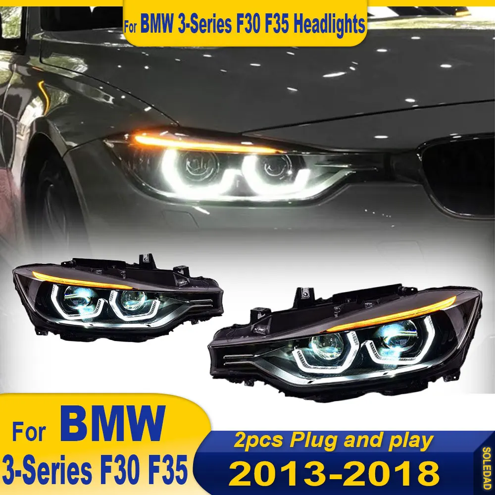 LED Headlight For BMW 3 Series F30 F35 2013-2018 318i 320i 325i LED DRL Laser lens headlight Automotive Xenon lamp Accessories