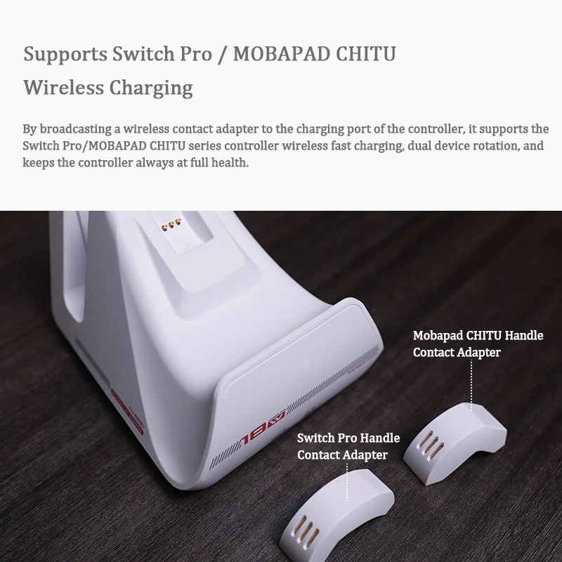 Dock di ricarica mocapad per controller Switch Pro con modalità TV uscita HDMI 4K e accessori di gioco di ricarica PD3.0 da 100W