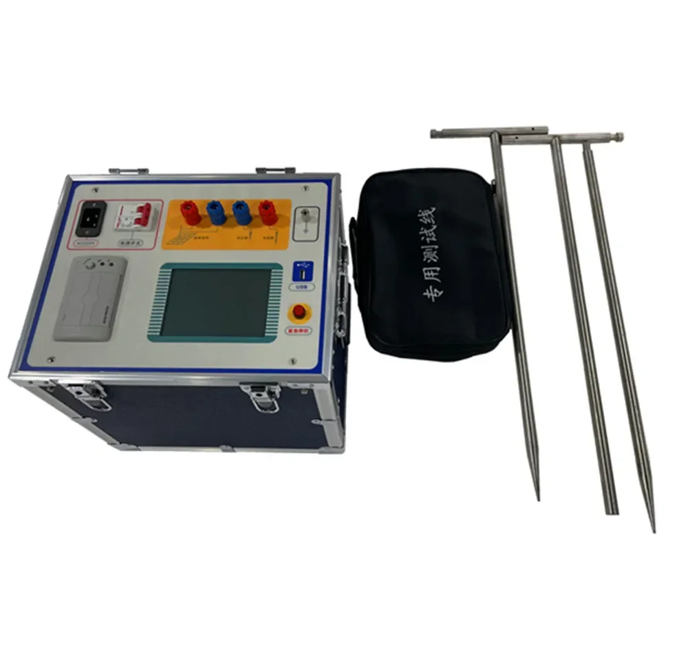 LCD Screen Digital Grounding Grid Earth Ground Resistance Tester DSP Processor Soil Resistivity Measure Equipment