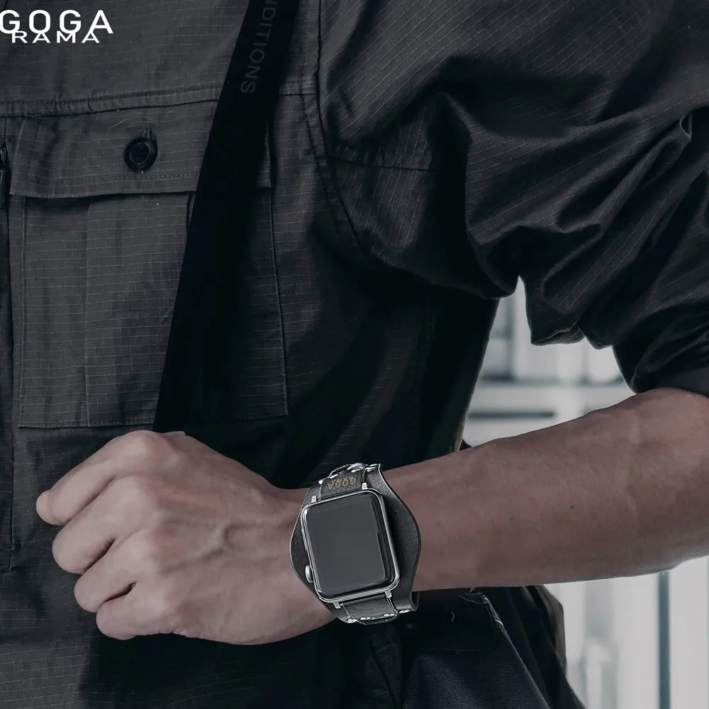 GOGARAMA Punk Chain Steampunk IWatch Band Compatible Apple Watch 49mm 45mm 44mm 42mm 41mm 40mm 38mm 9/8/7/6/5/4/3/2/1/SE/SE2 03