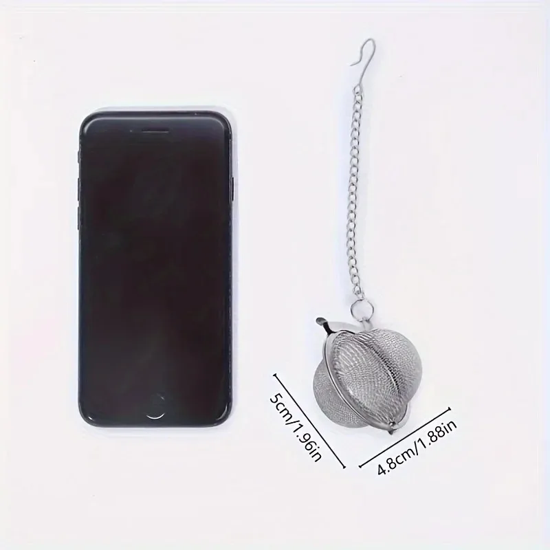1PC/304 stainless steel flavored filter ball, tea filter ball, soup filter ball with extension chain hook2026