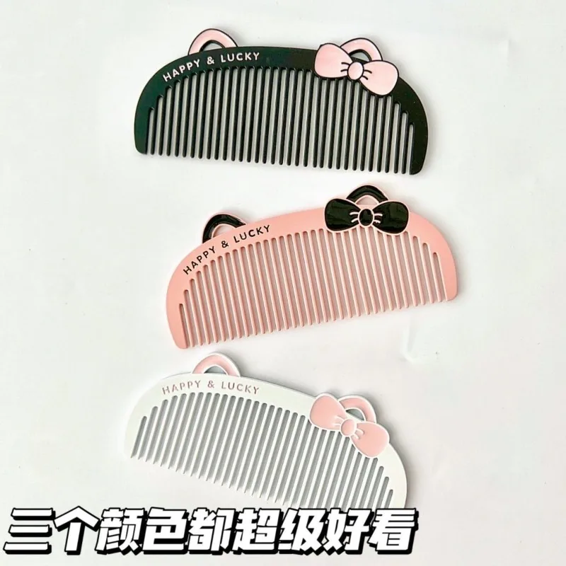 MINISO Cartoon Hello Kitty peripheral portable bangs comb Kawaii Sanrio metal durable anti-fall anti-static small comb wholesale