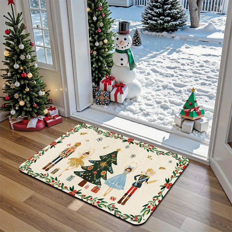 VIKAMA عيد الميلاد الزنجبيل رجل السجاد داخلي وخارجي مدخل ممسحة غرفة المعيشة غرفة نوم السجاد الزخرفية #2