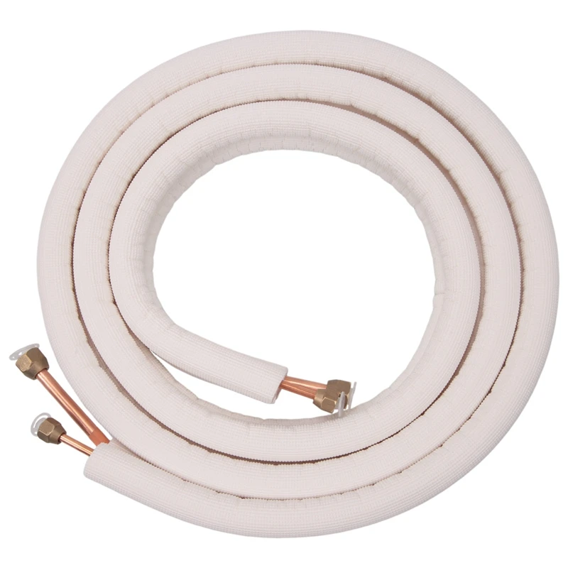 1/4In 3/8In Insulated Aluminum Line Wire Set Air Conditioner Parts Refrigerant Tube Air Conditioning Parts Refrigerant Pipes