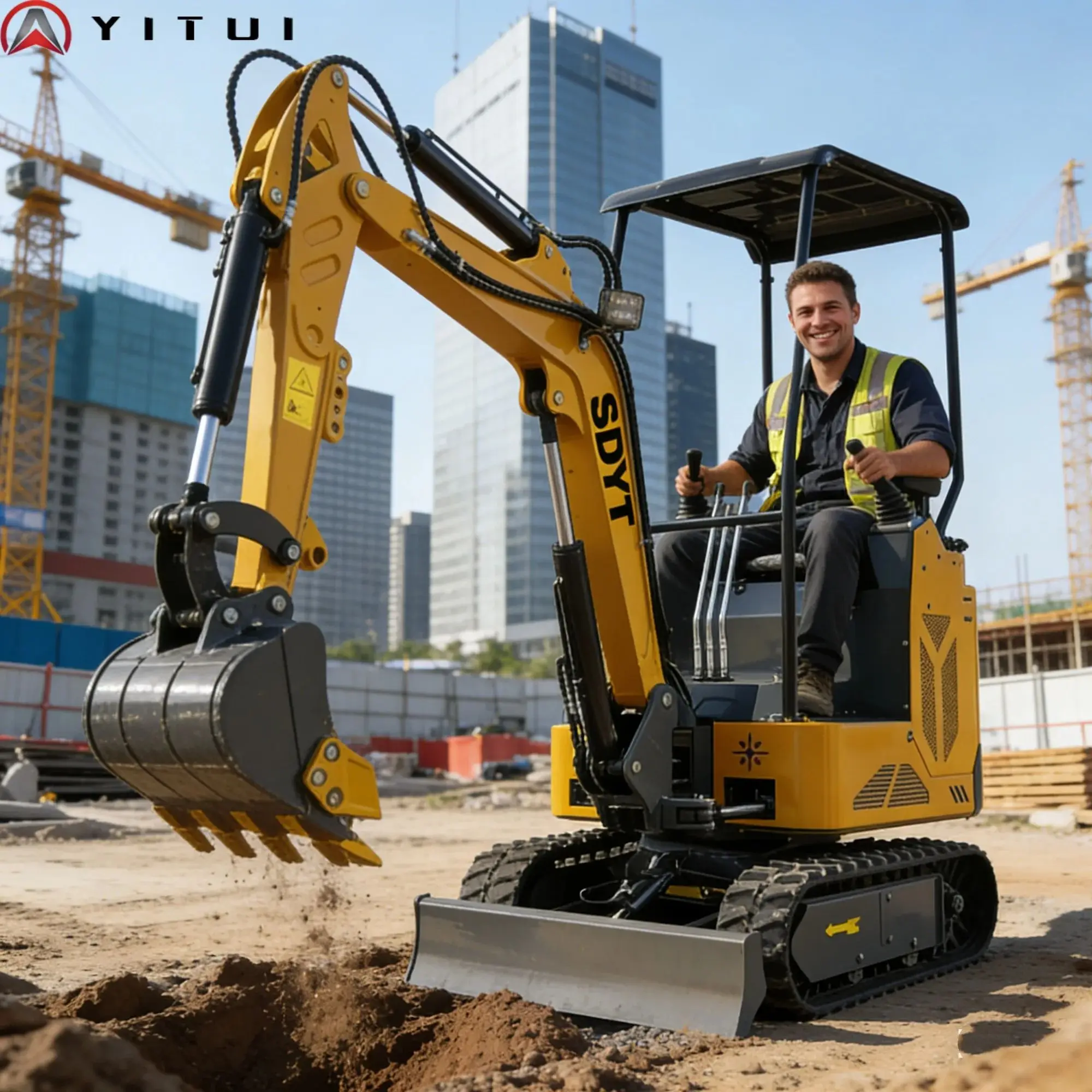 

2026 Customized 1.5T Diesel Mini Excavator Durable & Reliable Minibagger Small-Scale Engineering Crawler EPA CE Approved