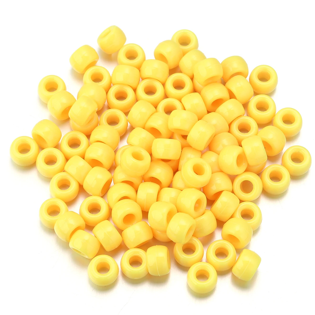 200 teile/los 9mm Mix Farbe Acryl Perlen 4mm Großes Loch Runde Lose Perlen Für Schmuck Machen DIY Halskette armband Handwerk Zubehör