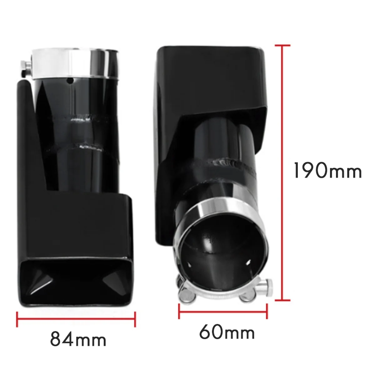 Exhaust Tip Tailpipe Stainless Steel Square Muffler Tip for Land Rover Defender 90 110 L663 Diesel Version -T45C