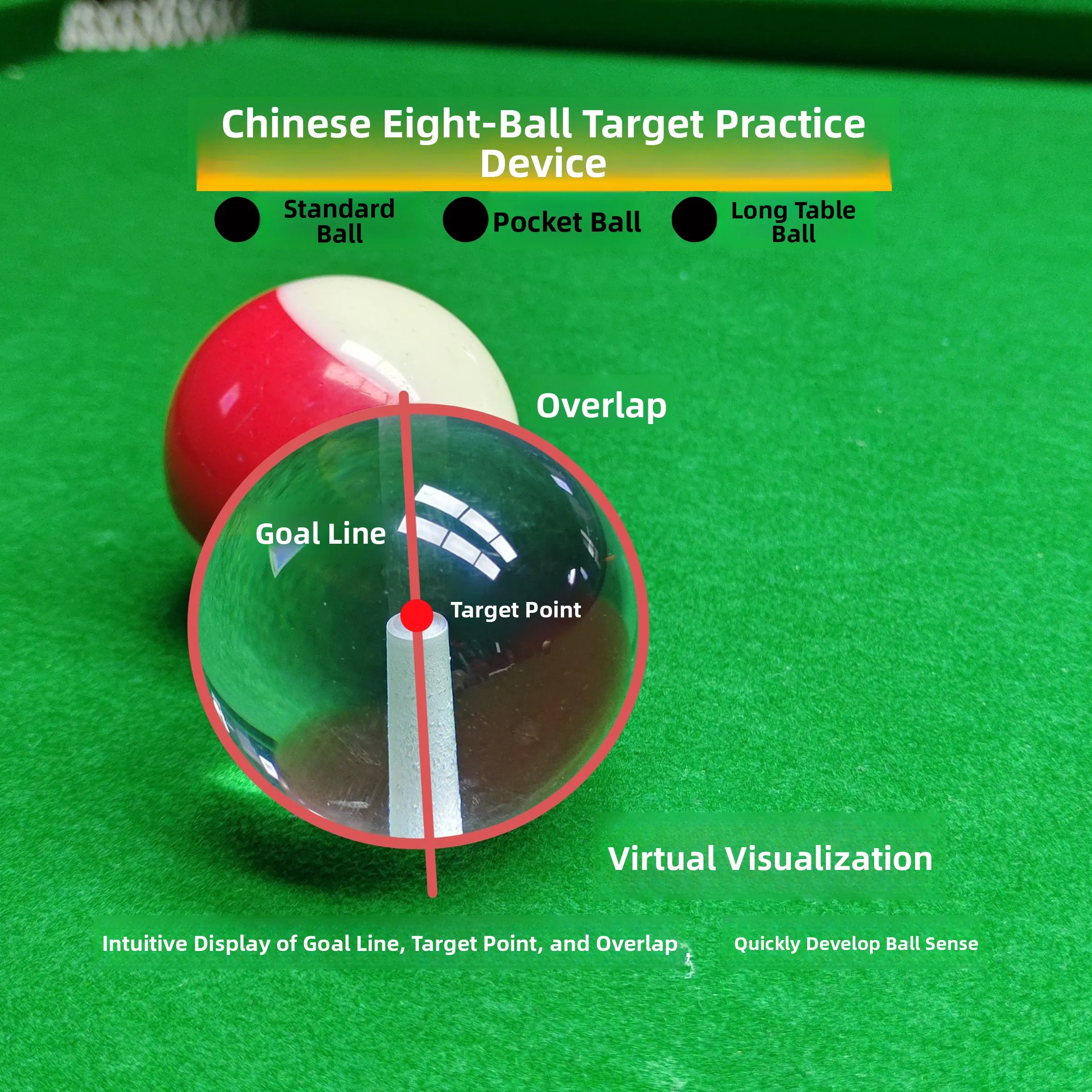 Billiards 3D Aim Trainer Sight And Shot Integrated Version Practice Device Auxiliary Aim Point Imaginary Ball Angle Trainer