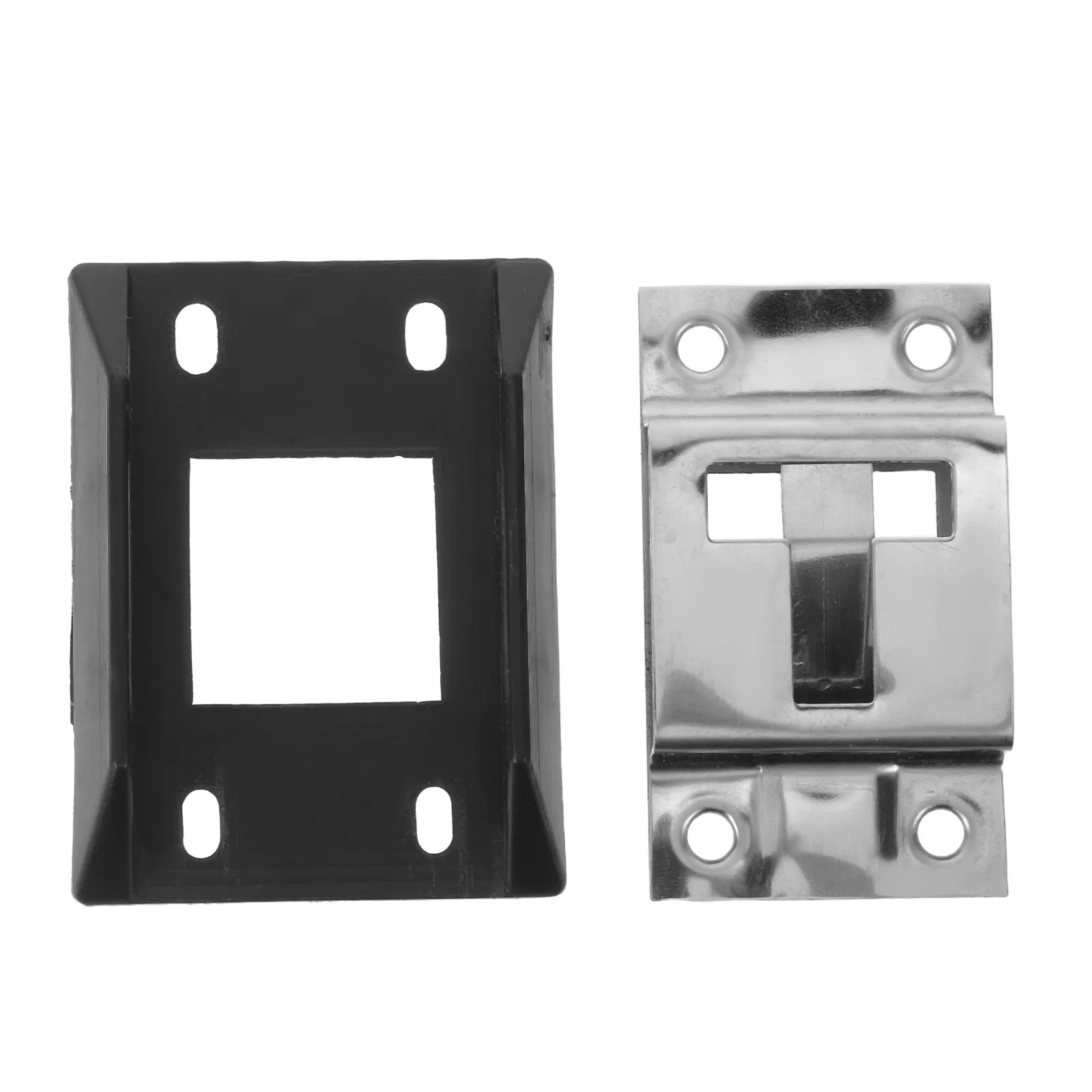 Truck Door Latch Base Heavy Duty Stainless Steel Rear Carriage Door Lock Catch Plate for Cargo Utility Box Trailers