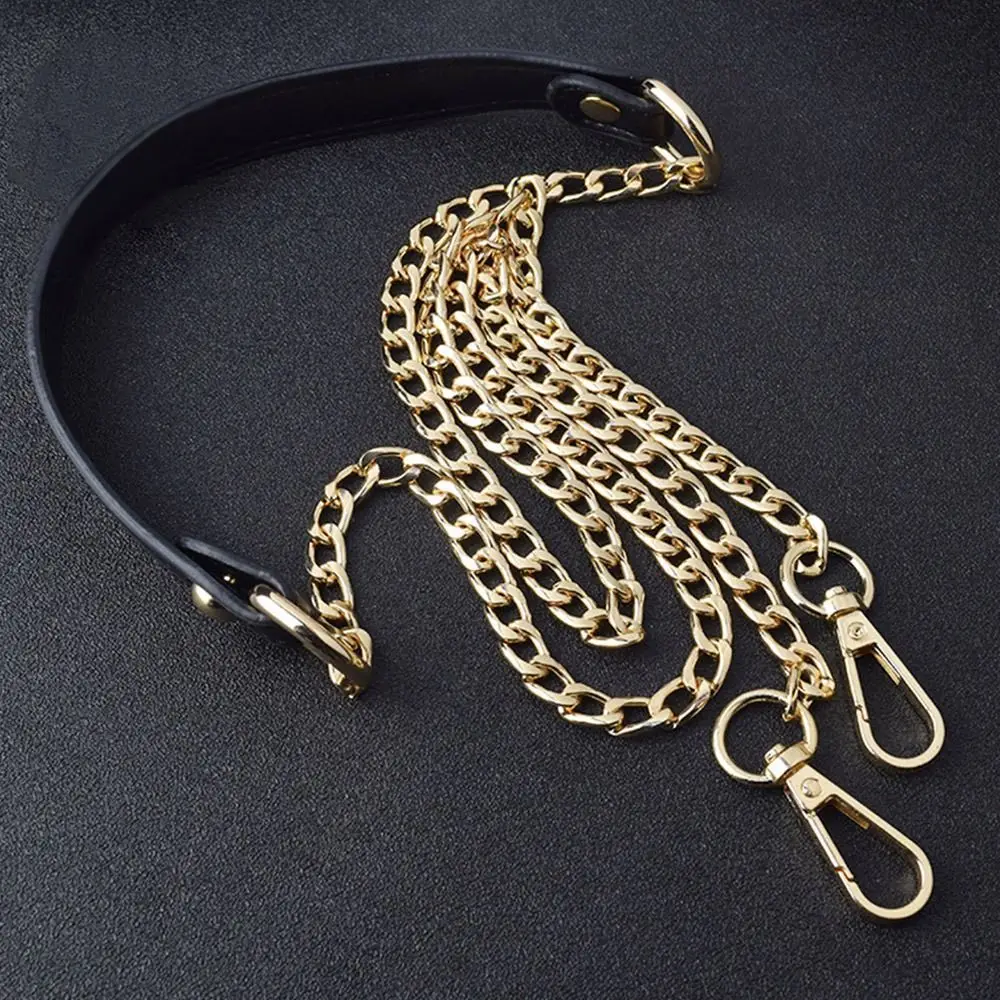 120cm Metal Bag Chain Replacement PU Leather Bags Straps for DIY Handbag Handles Shoulder Straps Accessories Bags Handles