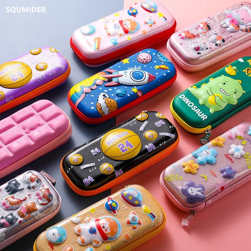 Creativity Balance beads EVA cute pencil case school stationery box Cartoon pen case kid pencil bag gifts student pencil box big