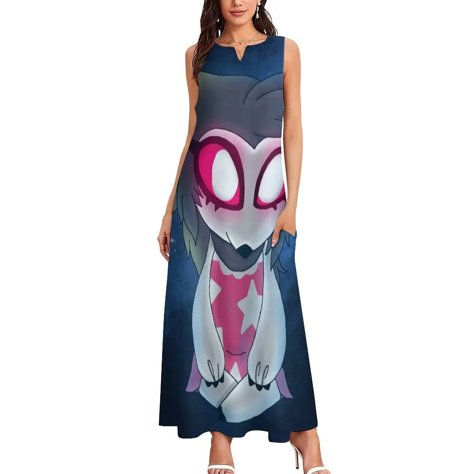 Helluva Boss فستان طويل تنورة صيفية فستان مثير ملابس نسائية فساتين فستان الحفل