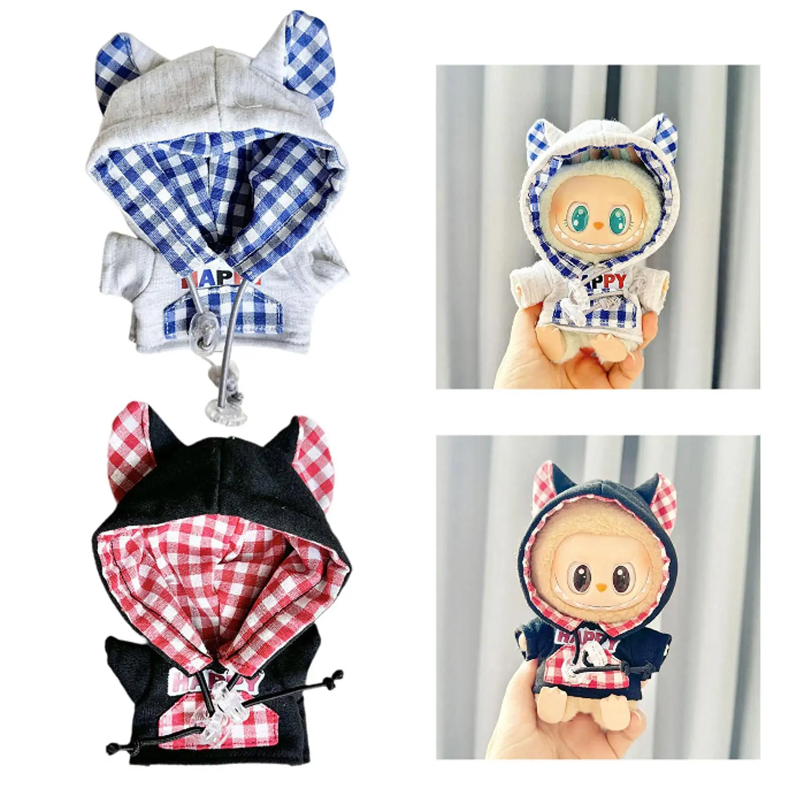 Doll Hoodie Clothes DIY Doll Toy Stylish for Kids Detachable Comfortable Costumes Pendant Doll Outfits Doll Hoodie for 17cm Doll