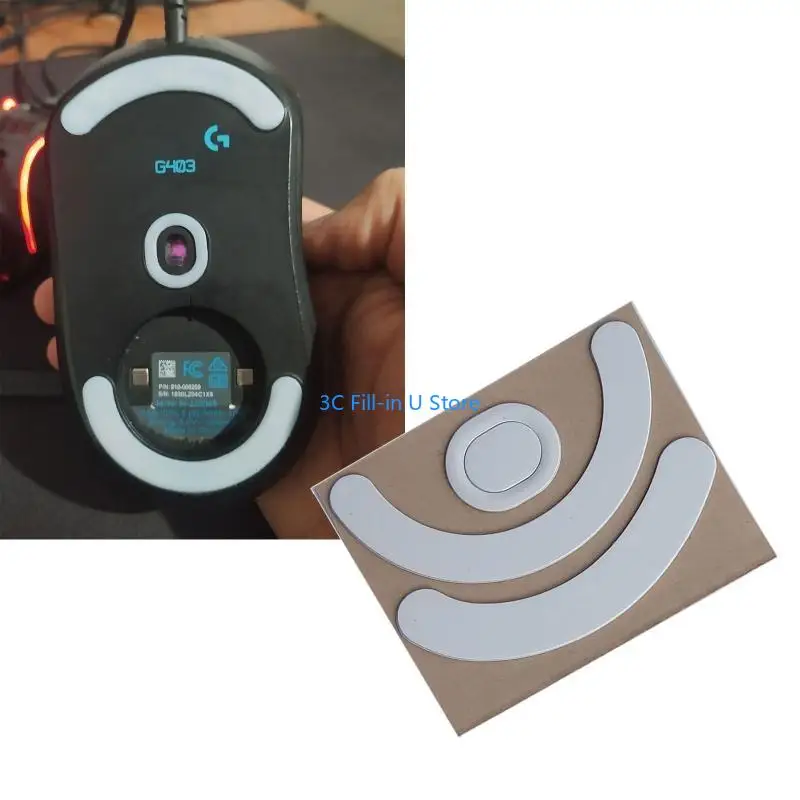G8TA Gaming Mouse Skates Изогнутая круглая края наклейка на мыши для мышей G403 G603 G703 мышей против скольжения